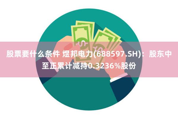股票要什么条件 煜邦电力(688597.SH):股东中至正累计减持0.3236%股份